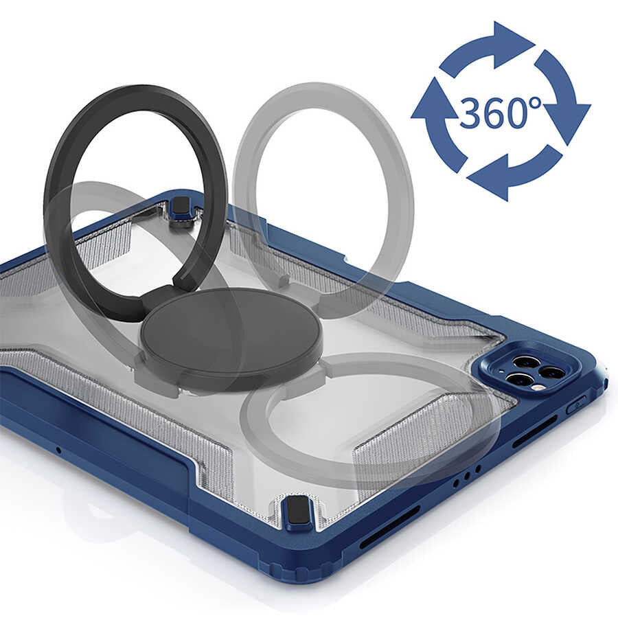 iPad 10.2 (8.Nesil) Wiwu Mecha Dönebilen Standlı Tablet Kılıfı - 7 iPad 10.2 (8.Nesil) Wiwu Mecha Dönebilen Standlı Tablet Kılıfı - 7